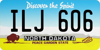 ND license plate ILJ606