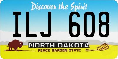 ND license plate ILJ608