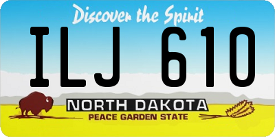 ND license plate ILJ610