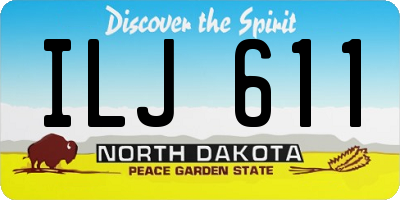 ND license plate ILJ611