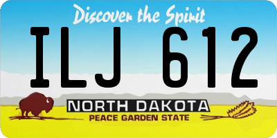 ND license plate ILJ612