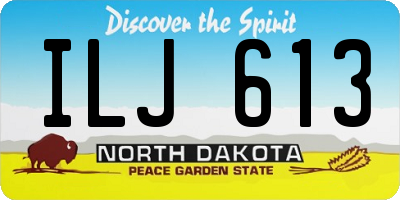 ND license plate ILJ613