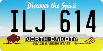 ND license plate ILJ614
