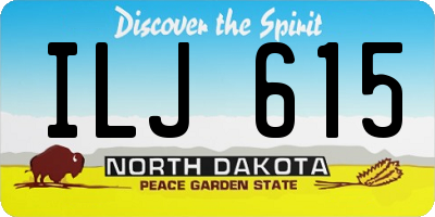 ND license plate ILJ615