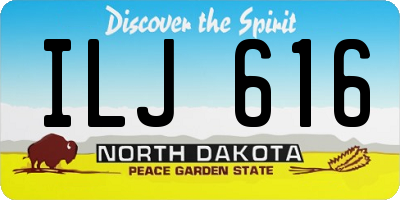 ND license plate ILJ616