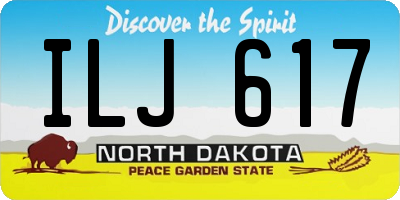 ND license plate ILJ617