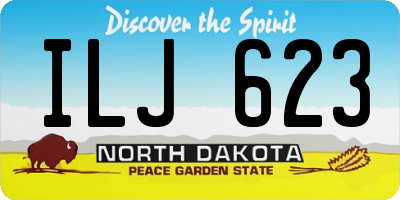 ND license plate ILJ623