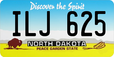 ND license plate ILJ625