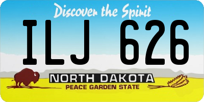 ND license plate ILJ626