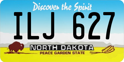 ND license plate ILJ627