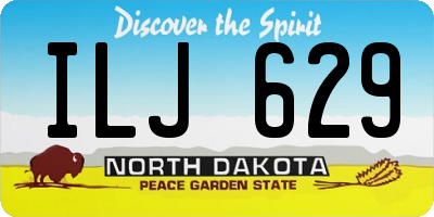 ND license plate ILJ629