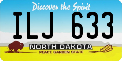 ND license plate ILJ633