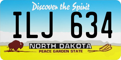 ND license plate ILJ634