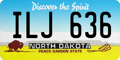 ND license plate ILJ636