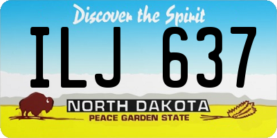 ND license plate ILJ637