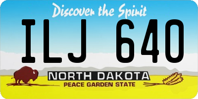 ND license plate ILJ640