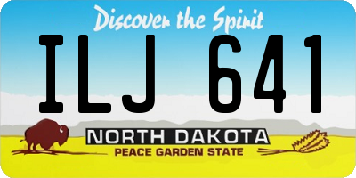 ND license plate ILJ641