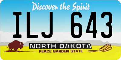 ND license plate ILJ643