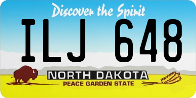 ND license plate ILJ648