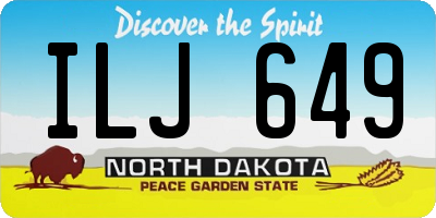 ND license plate ILJ649