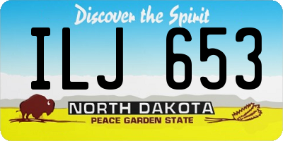 ND license plate ILJ653