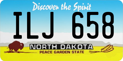 ND license plate ILJ658
