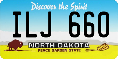 ND license plate ILJ660
