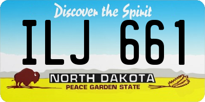 ND license plate ILJ661