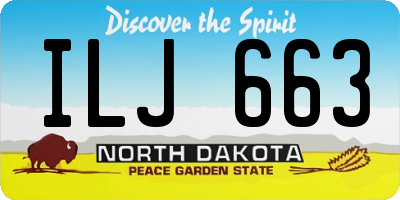 ND license plate ILJ663