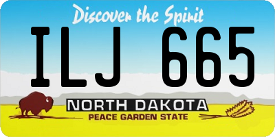ND license plate ILJ665