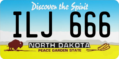 ND license plate ILJ666