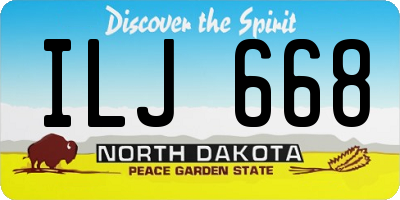 ND license plate ILJ668