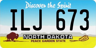 ND license plate ILJ673