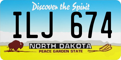 ND license plate ILJ674