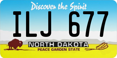 ND license plate ILJ677