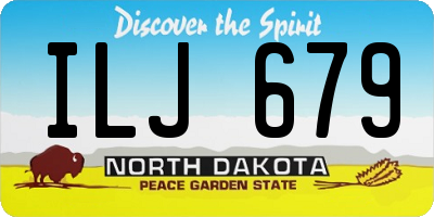 ND license plate ILJ679