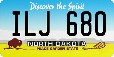 ND license plate ILJ680