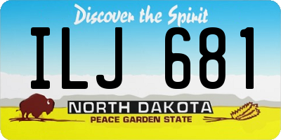ND license plate ILJ681
