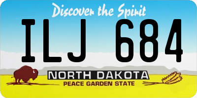 ND license plate ILJ684