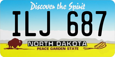 ND license plate ILJ687