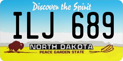 ND license plate ILJ689