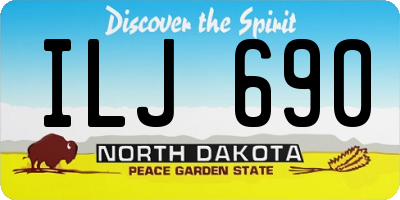 ND license plate ILJ690