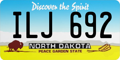 ND license plate ILJ692