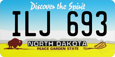 ND license plate ILJ693