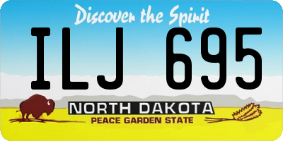 ND license plate ILJ695