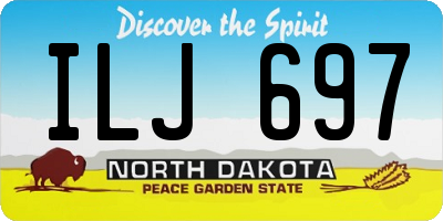 ND license plate ILJ697