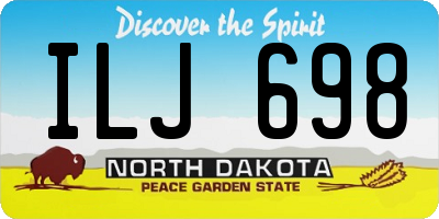 ND license plate ILJ698