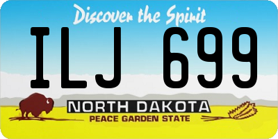 ND license plate ILJ699