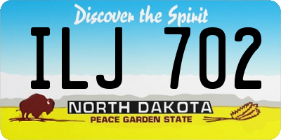 ND license plate ILJ702