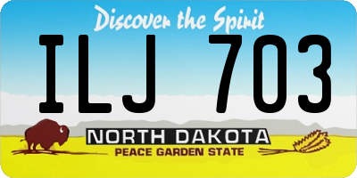 ND license plate ILJ703